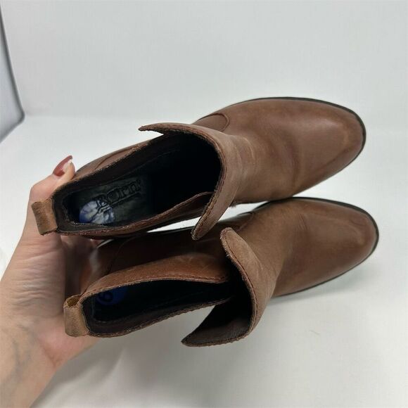 Born Tati Women's Brown Leather Pull On Ankle Boots Size 6.5 Casual Comfort - Picture 11 of 14